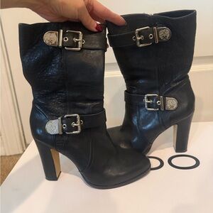 Vince Camuto Leather Heeled Boots